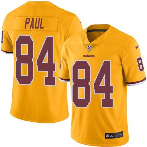 Nike Men & Women & Youth Redskins 84 Niles Paul Gold Color Rush Limited Jersey